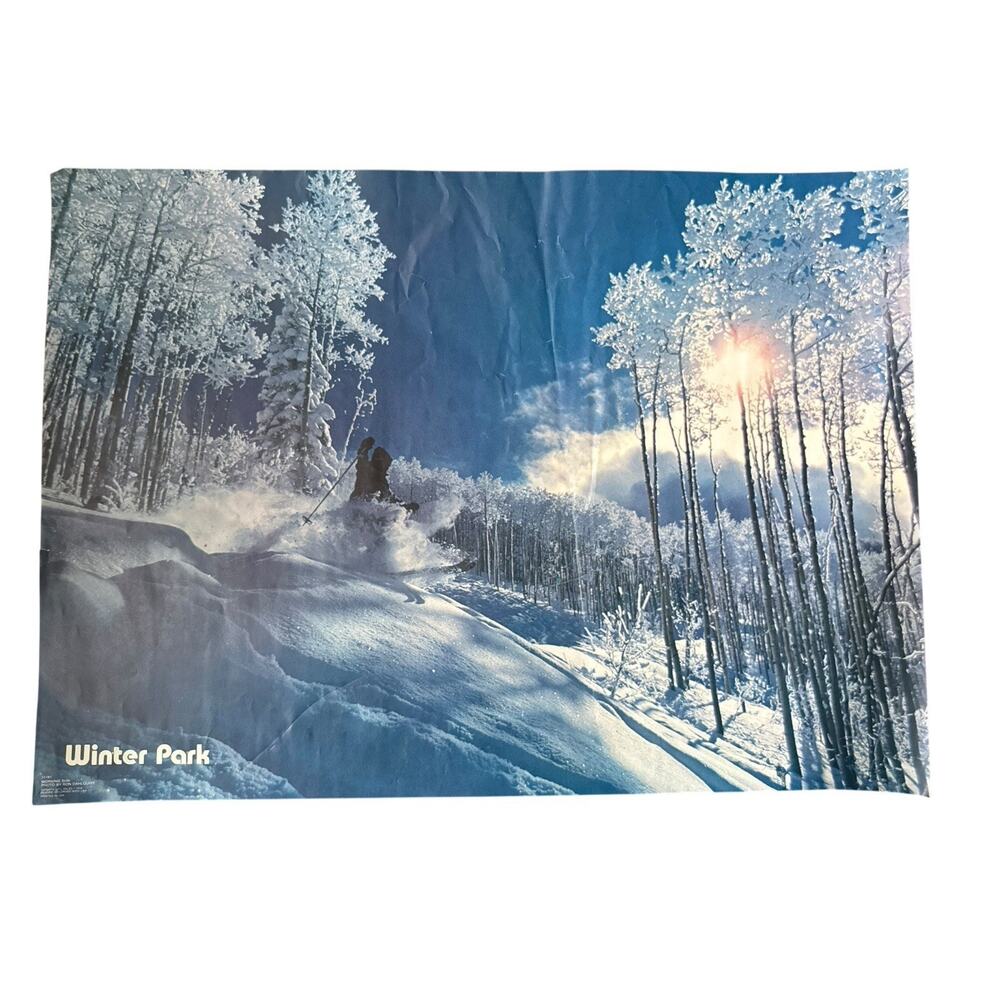 VTG Winter Park Ski Poster 1978 Morning Sun Ron Dahlquist Photographer READ